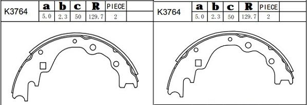 ASIMCO Bremžu loku komplekts K3764