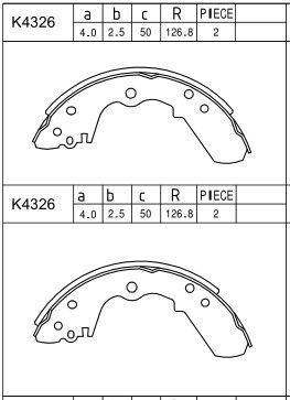 ASIMCO Комплект тормозных колодок K4326