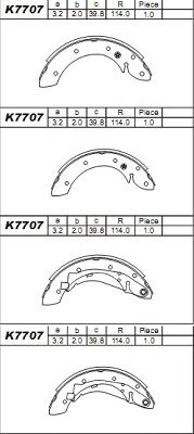 ASIMCO Комплект тормозных колодок K7707