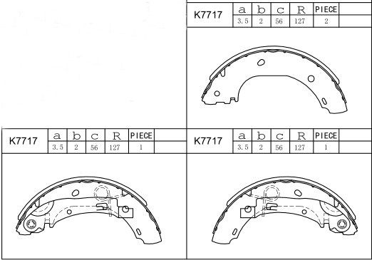 ASIMCO Bremžu loku komplekts K7717