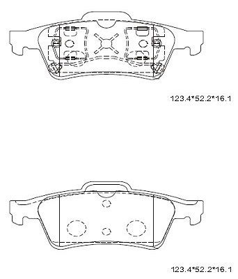 ASIMCO Bremžu uzliku kompl., Disku bremzes KD1514