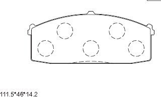 ASIMCO Комплект тормозных колодок, дисковый тормоз KD1656