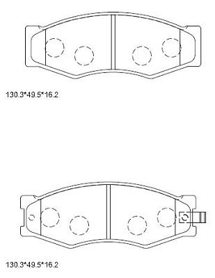 ASIMCO Комплект тормозных колодок, дисковый тормоз KD1787