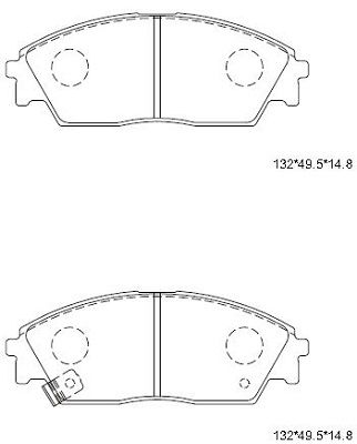 ASIMCO Комплект тормозных колодок, дисковый тормоз KD1791