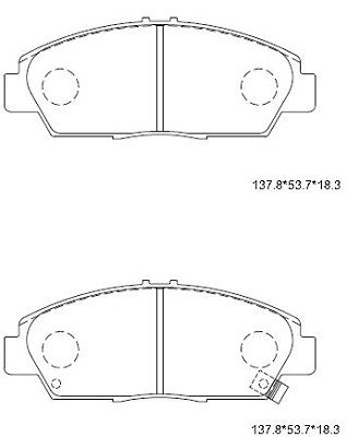 ASIMCO Комплект тормозных колодок, дисковый тормоз KD1793