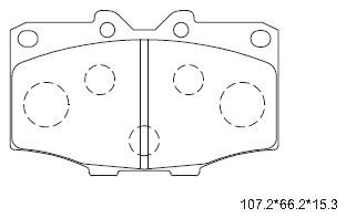 ASIMCO Комплект тормозных колодок, дисковый тормоз KD2259
