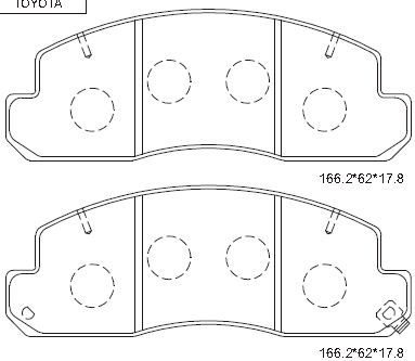 ASIMCO Комплект тормозных колодок, дисковый тормоз KD2532