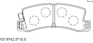 ASIMCO Комплект тормозных колодок, дисковый тормоз KD2636