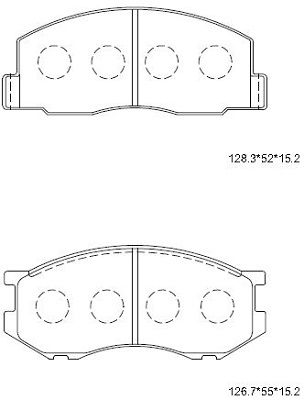 ASIMCO Комплект тормозных колодок, дисковый тормоз KD2685