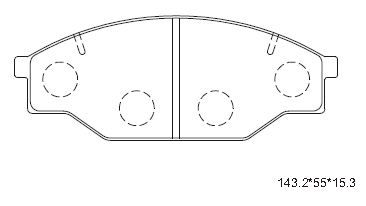 ASIMCO Комплект тормозных колодок, дисковый тормоз KD2689