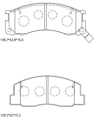 ASIMCO Bremžu uzliku kompl., Disku bremzes KD2691