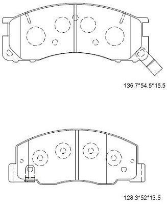 ASIMCO Комплект тормозных колодок, дисковый тормоз KD2694