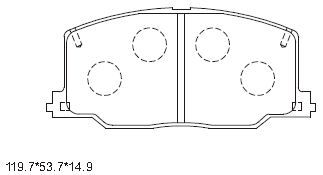 ASIMCO Комплект тормозных колодок, дисковый тормоз KD2710
