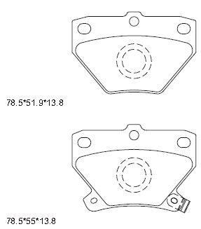 ASIMCO Bremžu uzliku kompl., Disku bremzes KD2720