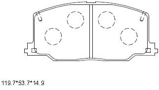 ASIMCO Комплект тормозных колодок, дисковый тормоз KD2723
