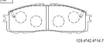 ASIMCO Комплект тормозных колодок, дисковый тормоз KD2733