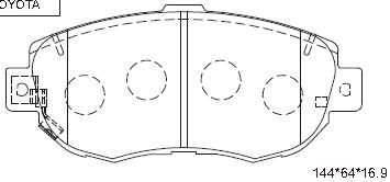 ASIMCO Комплект тормозных колодок, дисковый тормоз KD2741W