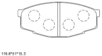 ASIMCO Комплект тормозных колодок, дисковый тормоз KD2757
