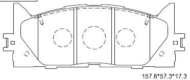 ASIMCO Комплект тормозных колодок, дисковый тормоз KD2765