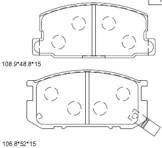 ASIMCO Комплект тормозных колодок, дисковый тормоз KD2769