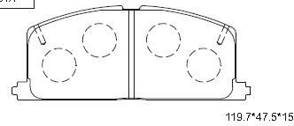 ASIMCO Комплект тормозных колодок, дисковый тормоз KD2776