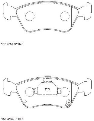 ASIMCO Bremžu uzliku kompl., Disku bremzes KD2797