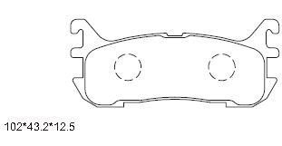 ASIMCO Комплект тормозных колодок, дисковый тормоз KD3713