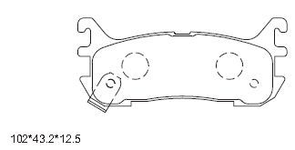 ASIMCO Комплект тормозных колодок, дисковый тормоз KD3713F