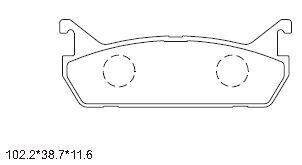 ASIMCO Комплект тормозных колодок, дисковый тормоз KD3746