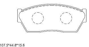 ASIMCO Комплект тормозных колодок, дисковый тормоз KD3747