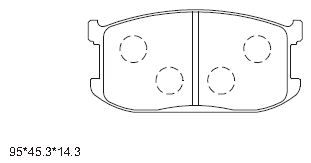 ASIMCO Комплект тормозных колодок, дисковый тормоз KD3752