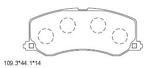 ASIMCO Комплект тормозных колодок, дисковый тормоз KD3762