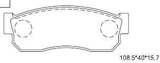 ASIMCO Комплект тормозных колодок, дисковый тормоз KD3771