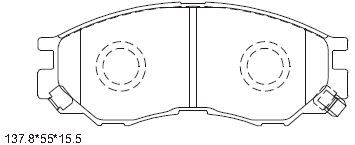 ASIMCO Комплект тормозных колодок, дисковый тормоз KD4231