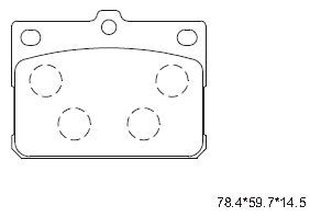 ASIMCO Комплект тормозных колодок, дисковый тормоз KD4617