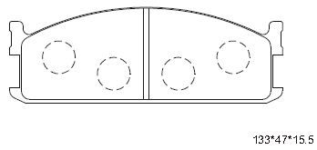 ASIMCO Комплект тормозных колодок, дисковый тормоз KD4673