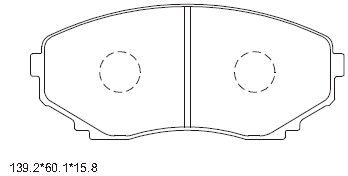 ASIMCO Bremžu uzliku kompl., Disku bremzes KD4702