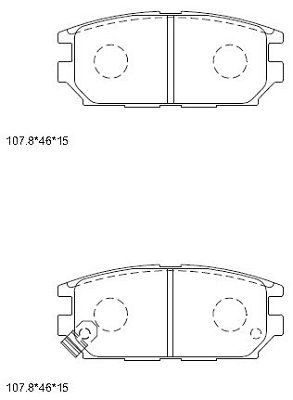 ASIMCO Комплект тормозных колодок, дисковый тормоз KD4720