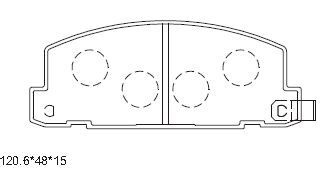 ASIMCO Комплект тормозных колодок, дисковый тормоз KD4726