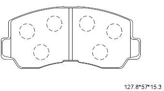 ASIMCO Комплект тормозных колодок, дисковый тормоз KD4732