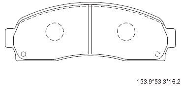 ASIMCO Комплект тормозных колодок, дисковый тормоз KD6304