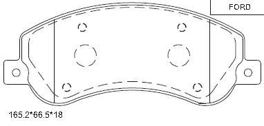 ASIMCO Комплект тормозных колодок, дисковый тормоз KD6601