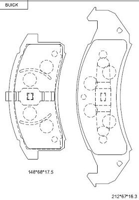 ASIMCO Комплект тормозных колодок, дисковый тормоз KD6609