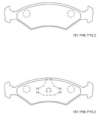 ASIMCO Комплект тормозных колодок, дисковый тормоз KD6724