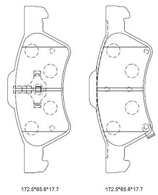 ASIMCO Комплект тормозных колодок, дисковый тормоз KD6747