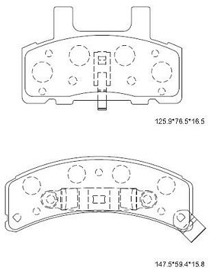 ASIMCO Комплект тормозных колодок, дисковый тормоз KD6760