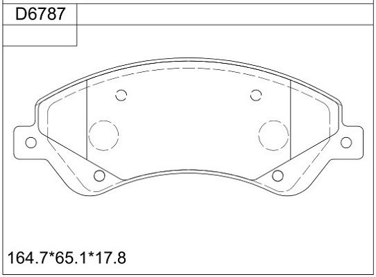 ASIMCO Комплект тормозных колодок, дисковый тормоз KD6787