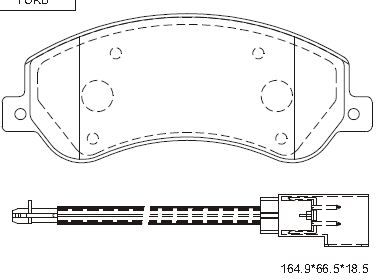 ASIMCO Bremžu uzliku kompl., Disku bremzes KD6788