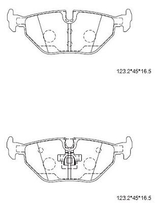 ASIMCO Bremžu uzliku kompl., Disku bremzes KD6793