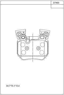 ASIMCO Комплект тормозных колодок, дисковый тормоз KD7400